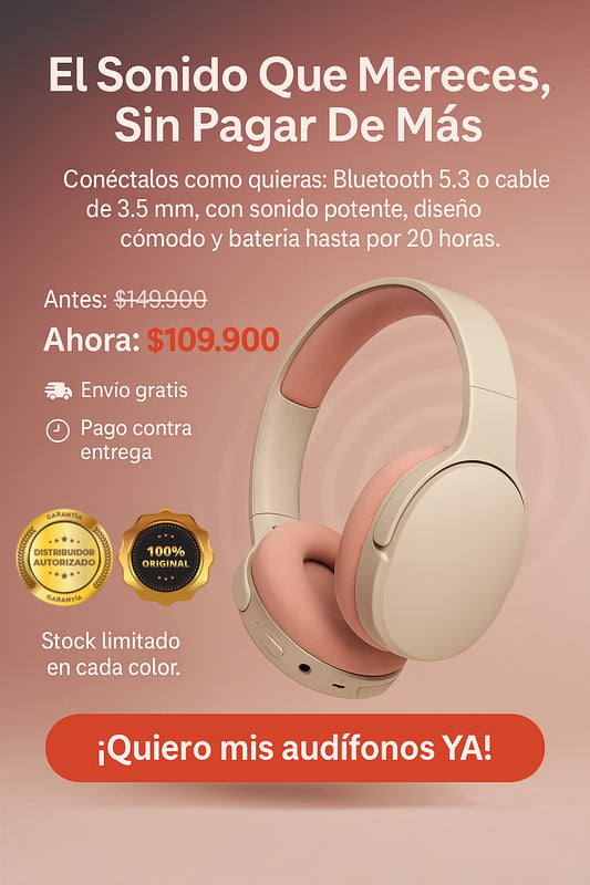 Audífonos Bluetooth Inalámbricos