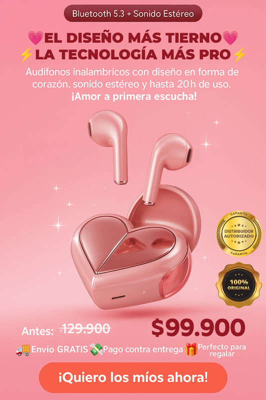 Auriculares inalámbricos K520 - Forma de Corazón
